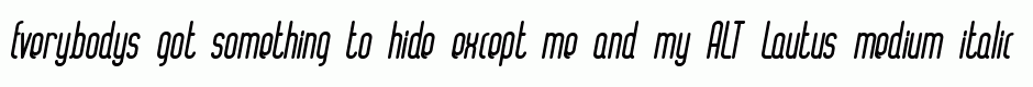 ALT Lautus medium italic