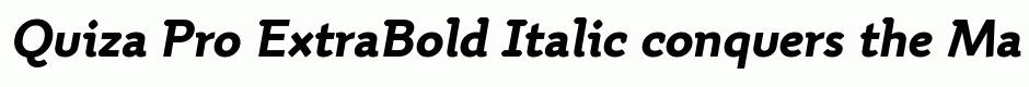 Quiza Pro ExtraBold Italic