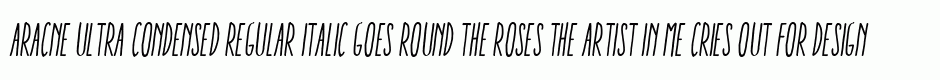 Aracne Ultra Condensed Regular Italic