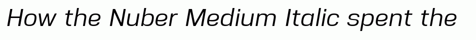 Nuber Medium Italic