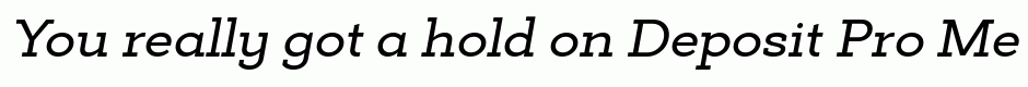 Deposit Pro Medium Italic
