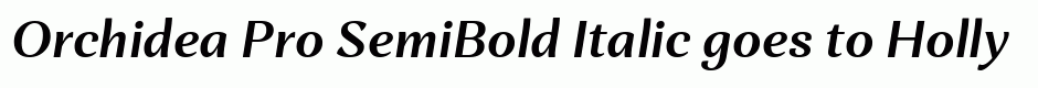 Orchidea Pro SemiBold Italic
