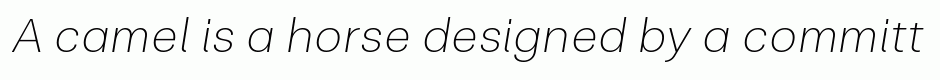 Clinica Pro ExtraLight Italic