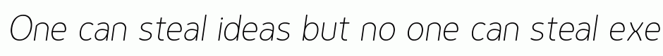 Genius Extra Light Italic