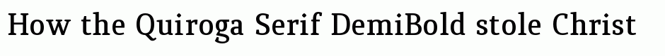 Quiroga Serif DemiBold