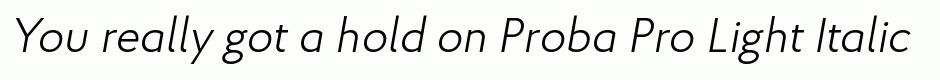 Proba Pro Light Italic