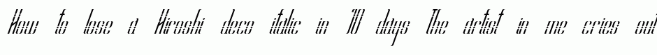 Hiroshi deco italic