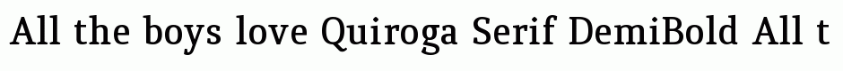 Quiroga Serif DemiBold