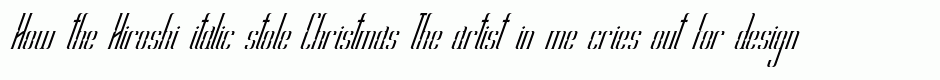 Hiroshi italic