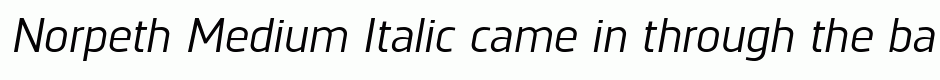 Norpeth Medium Italic