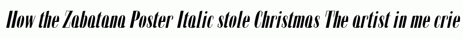 Zabatana Poster Italic