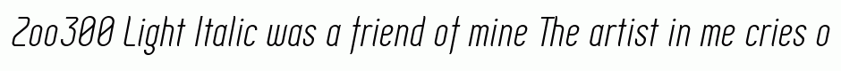 Zoo300 Light Italic
