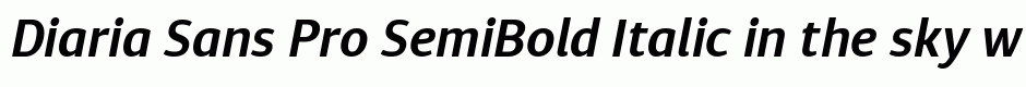 Diaria Sans Pro SemiBold Italic