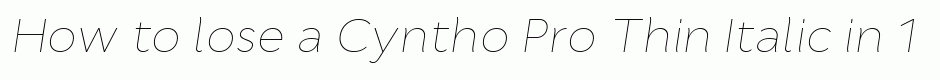 Cyntho Pro Thin Italic