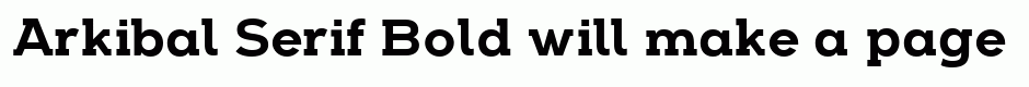 Arkibal Serif Bold