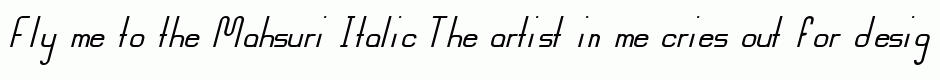 Mahsuri Italic