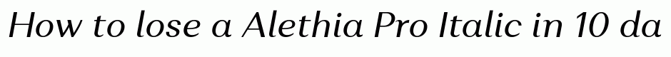 Alethia Pro Italic