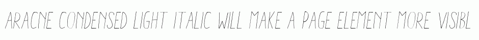 Aracne Condensed Light Italic