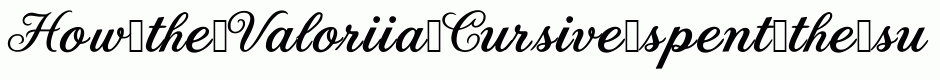 Valoriia Cursive