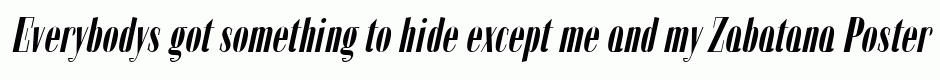 Zabatana Poster Italic