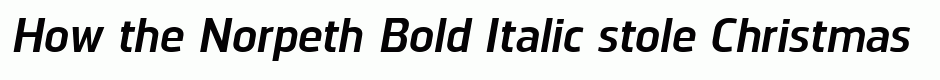 Norpeth Bold Italic