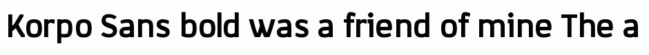 Korpo Sans bold