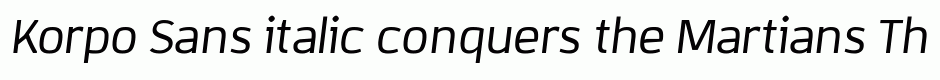 Korpo Sans italic