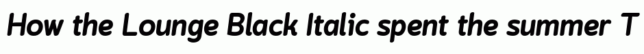 Lounge Black Italic