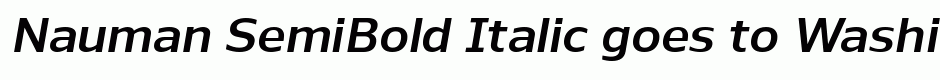 Nauman SemiBold Italic