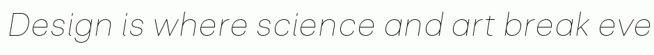 Clinica Pro Thin Italic