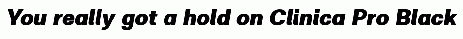 Clinica Pro Black Italic