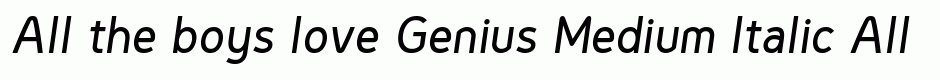Genius Medium Italic