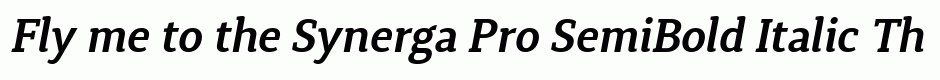 Synerga Pro SemiBold Italic