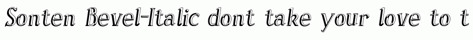 Sonten Bevel-Italic