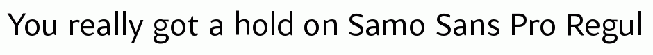 Samo Sans Pro Regular