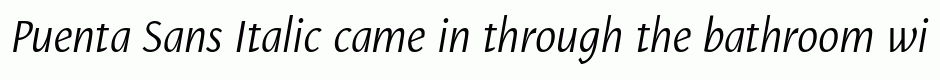 Puenta Sans Italic