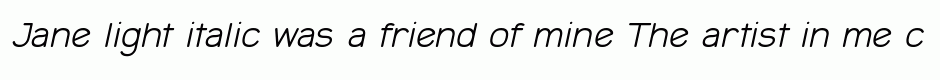 Jane light italic