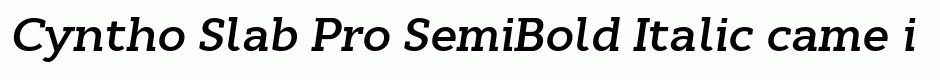 Cyntho Slab Pro SemiBold Italic