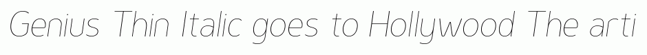 Genius Thin Italic