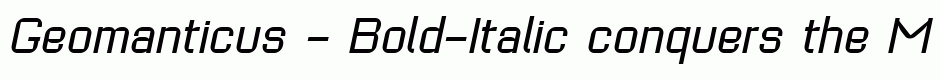 Geomanticus - Bold-Italic