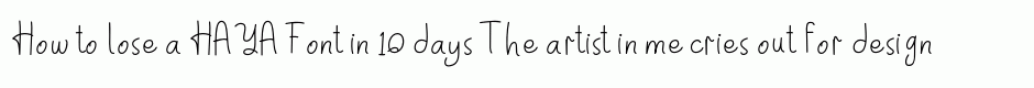 HAYA Font