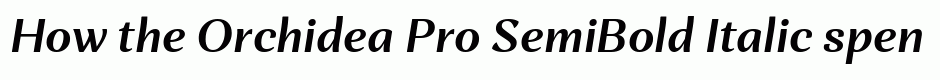 Orchidea Pro SemiBold Italic