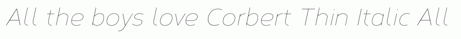 Corbert Thin Italic