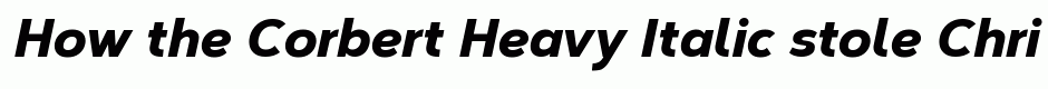 Corbert Heavy Italic