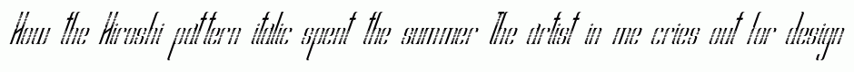 Hiroshi pattern italic