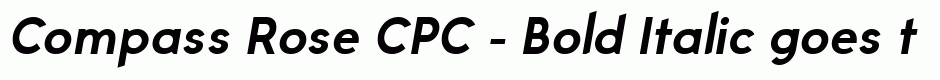 Compass Rose CPC - Bold Italic