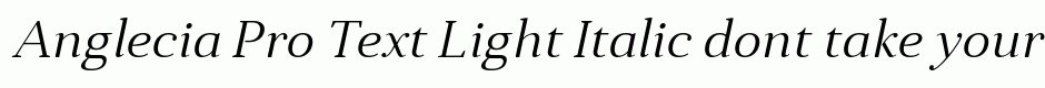 Anglecia Pro Text Light Italic
