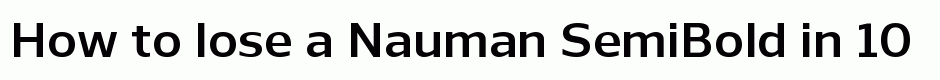 Nauman SemiBold