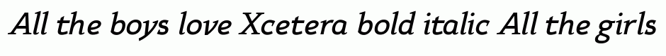 Xcetera bold italic