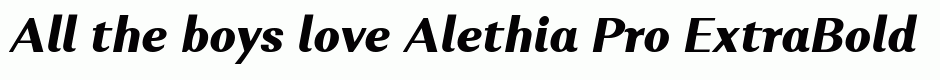 Alethia Pro ExtraBold Italic